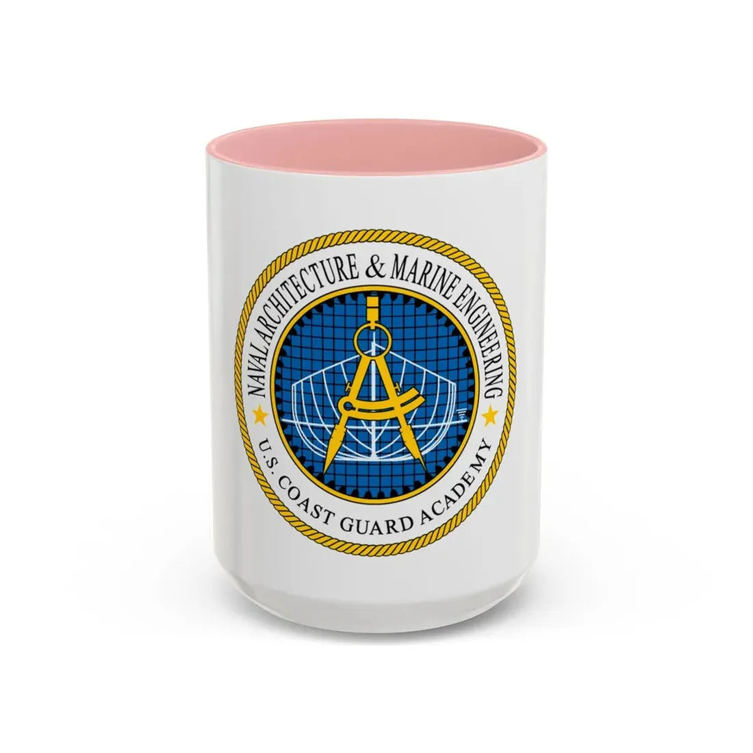 USCG Academy NA&ME (U.S. Coast Guard) Accent Coffee Mug 15oz Pink - Go Mug Yourself