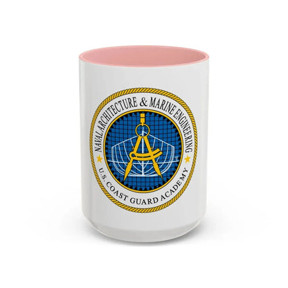 USCG Academy NA&ME (U.S. Coast Guard) Accent Coffee Mug 15oz Pink - Go Mug Yourself