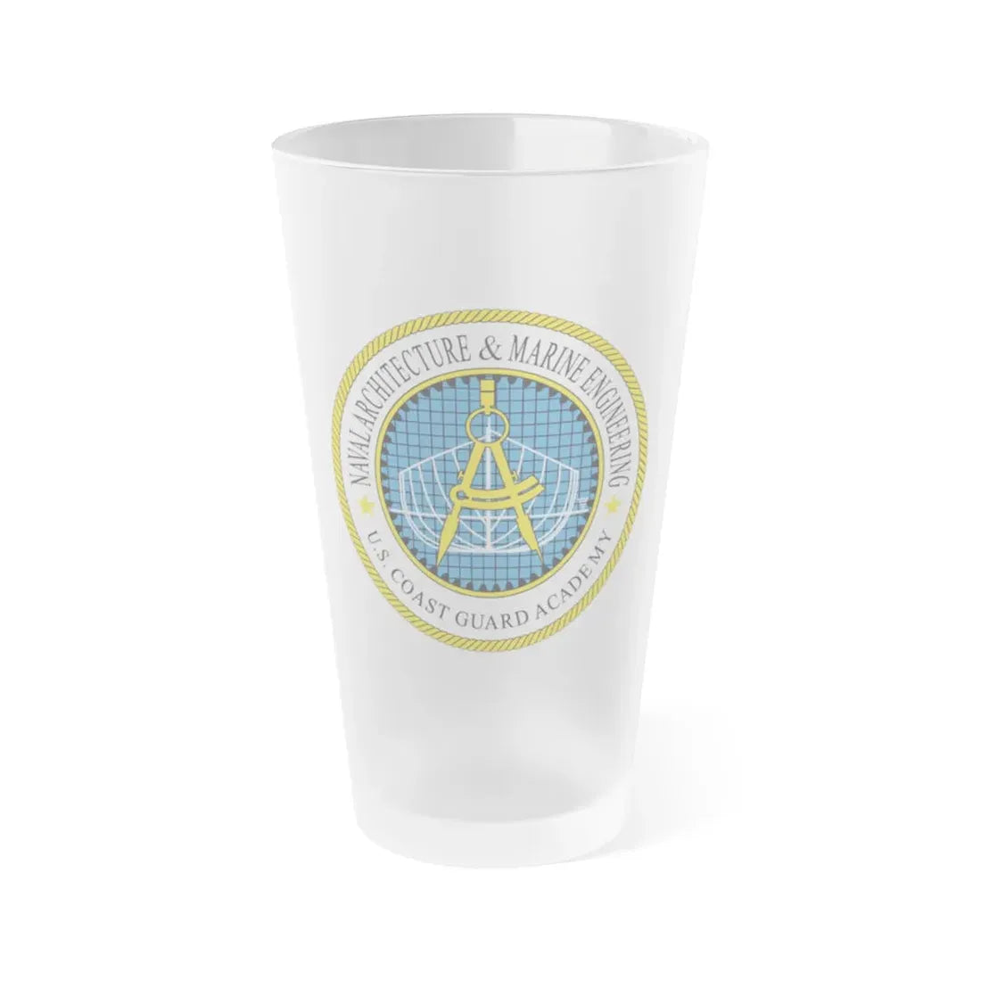 USCG Academy NA&ME (U.S. Coast Guard) Frosted Pint Glass 16oz Default Title - Go Mug Yourself