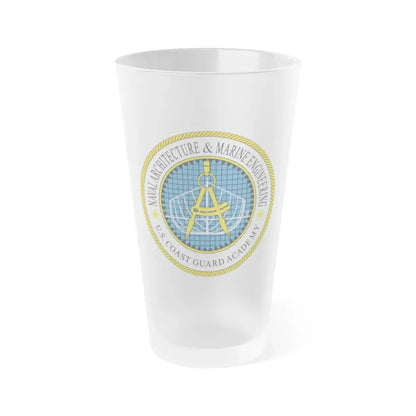 USCG Academy NA&ME (U.S. Coast Guard) Frosted Pint Glass 16oz Default Title - Go Mug Yourself
