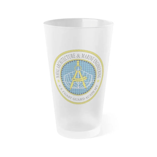 USCG Academy NA&ME (U.S. Coast Guard) Frosted Pint Glass 16oz Default Title - Go Mug Yourself