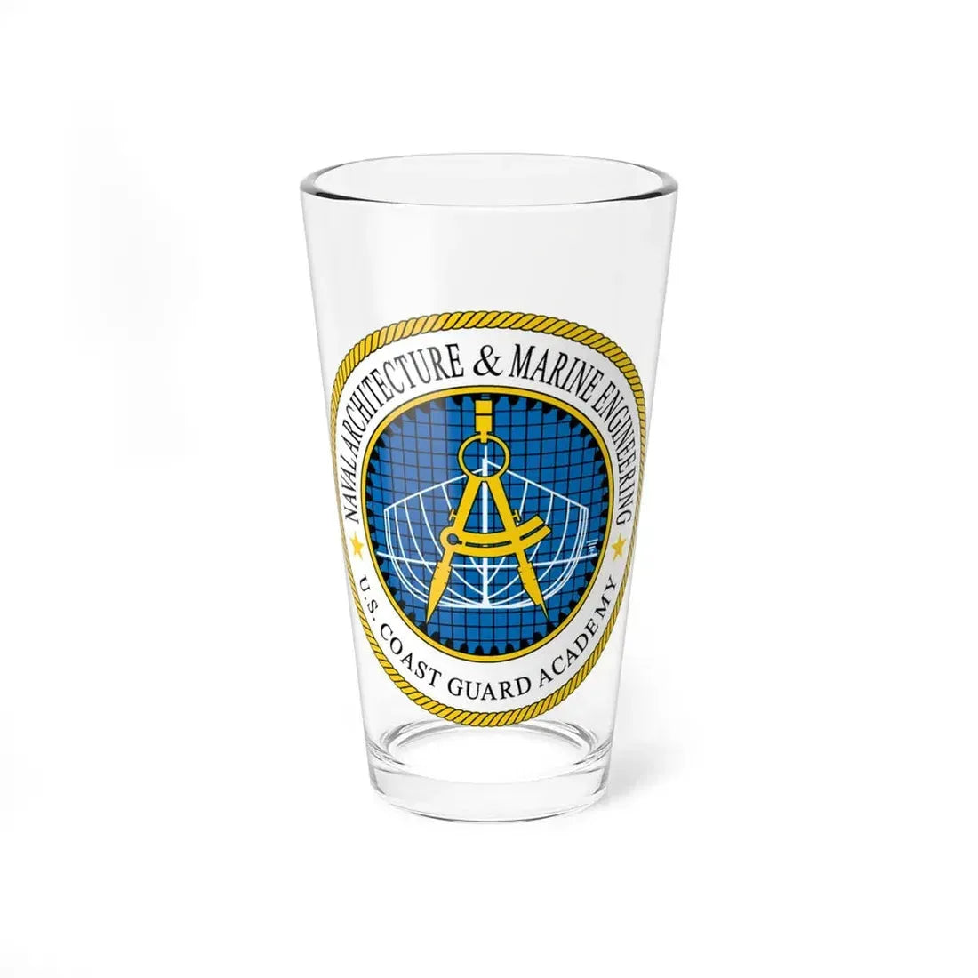 USCG Academy NA&ME (U.S. Coast Guard) Pint Glass 16oz 16oz - Go Mug Yourself