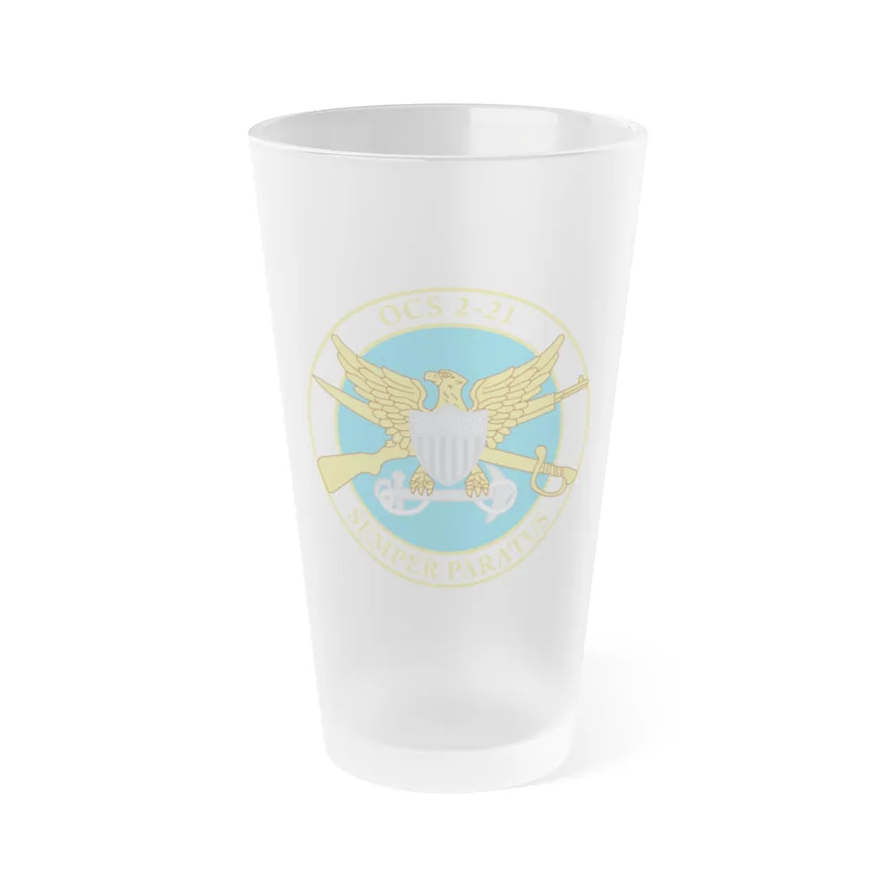 USCG Academy OCS 2 211 (U.S. Coast Guard) Frosted Pint Glass 16oz-Go Mug Yourself