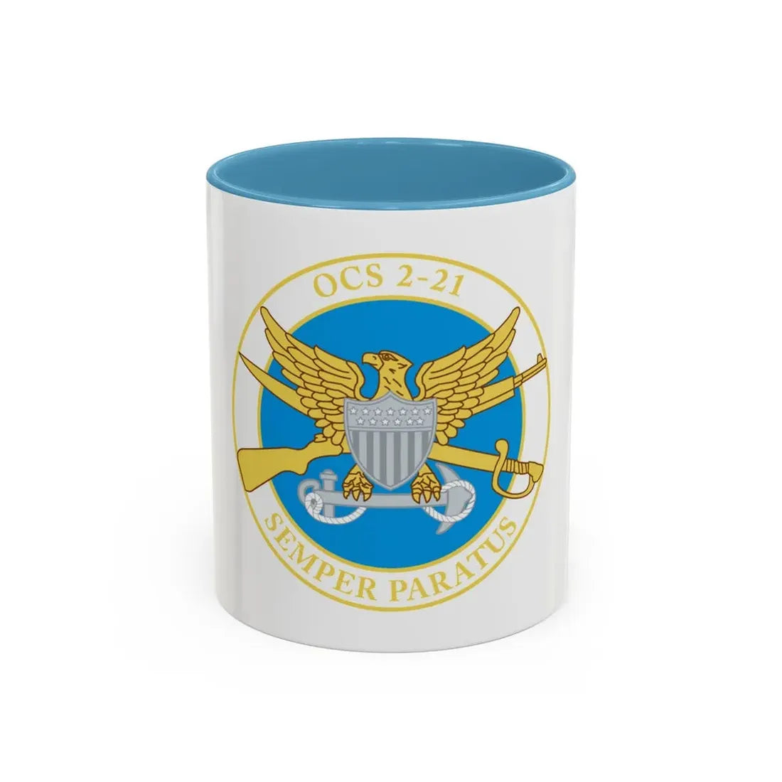USCG Academy OCS 2 211 (U.S. Coast Guard) Accent Coffee Mug 11oz Light Blue - Go Mug Yourself