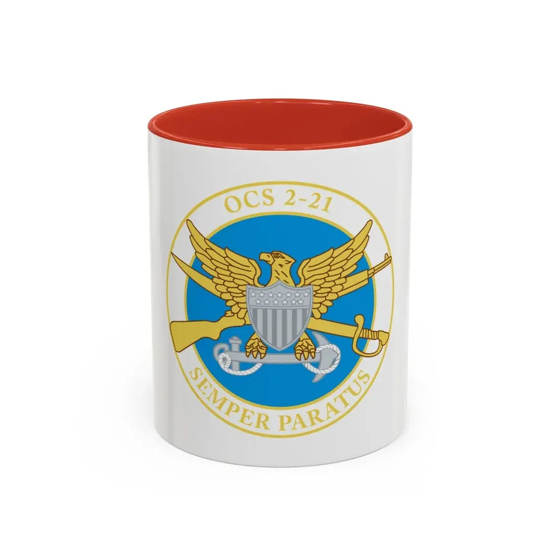 USCG Academy OCS 2 211 (U.S. Coast Guard) Accent Coffee Mug 11oz Red - Go Mug Yourself