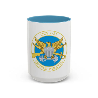 USCG Academy OCS 2 211 (U.S. Coast Guard) Accent Coffee Mug 15oz Light Blue - Go Mug Yourself