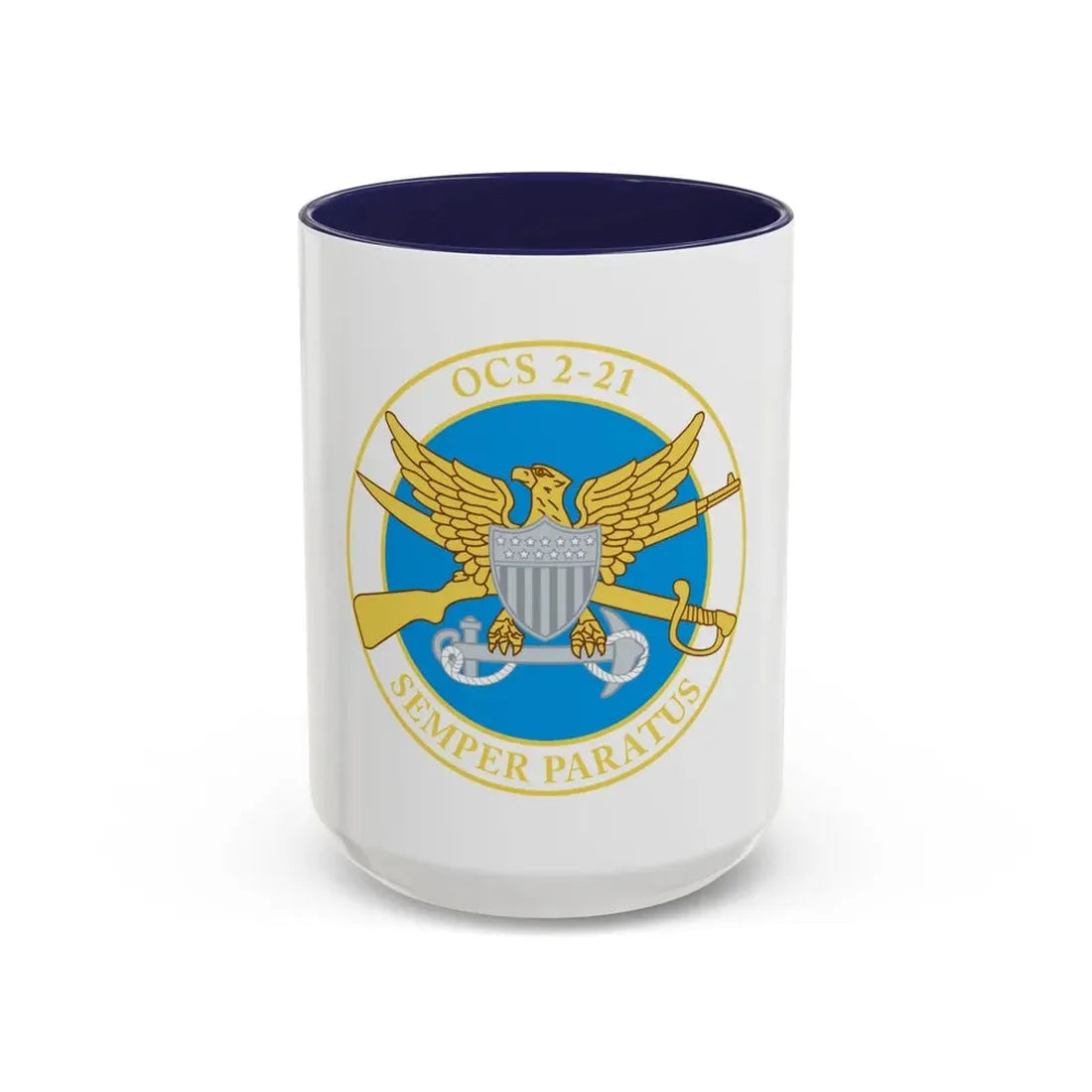 USCG Academy OCS 2 211 (U.S. Coast Guard) Accent Coffee Mug 15oz Navy - Go Mug Yourself