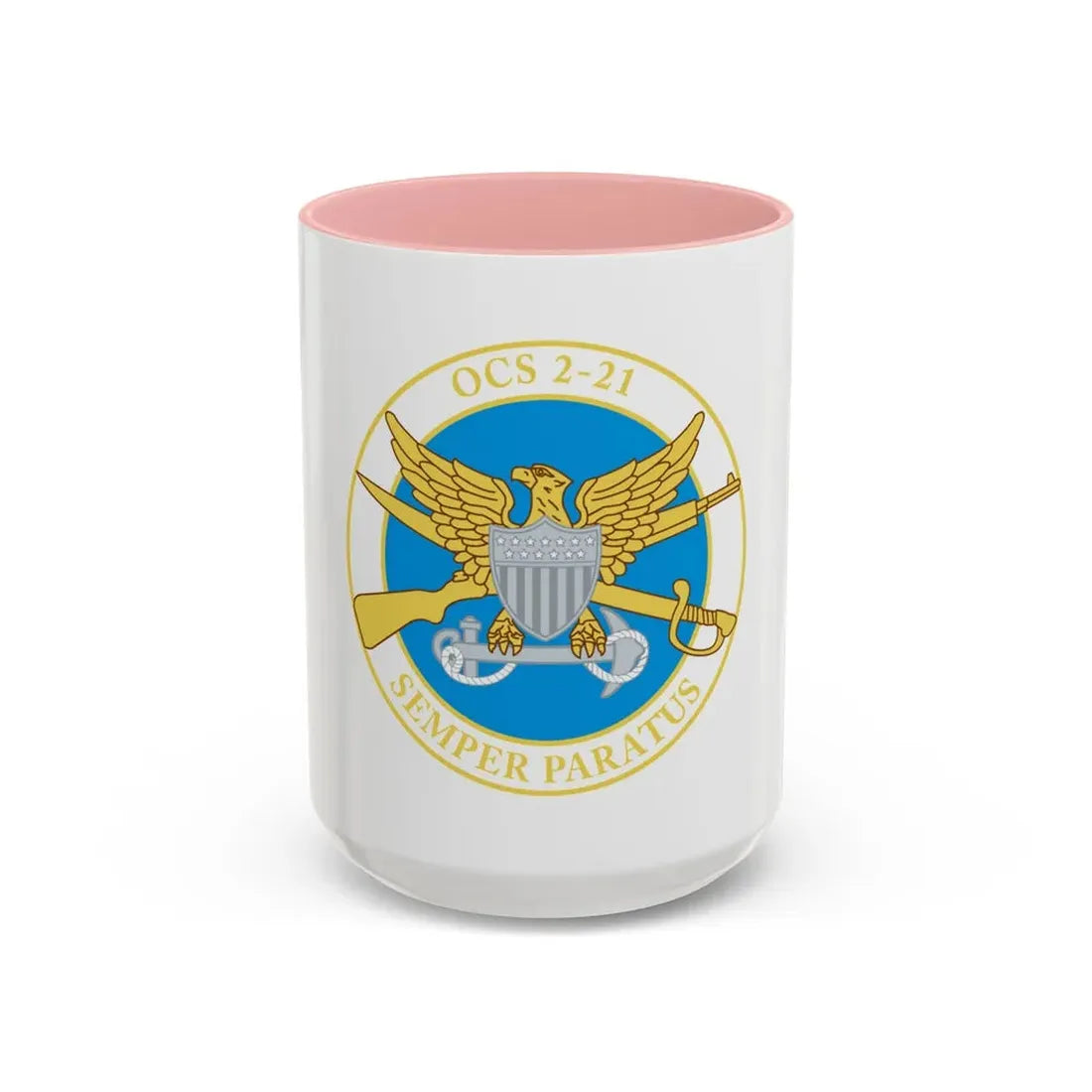 USCG Academy OCS 2 211 (U.S. Coast Guard) Accent Coffee Mug 15oz Pink - Go Mug Yourself