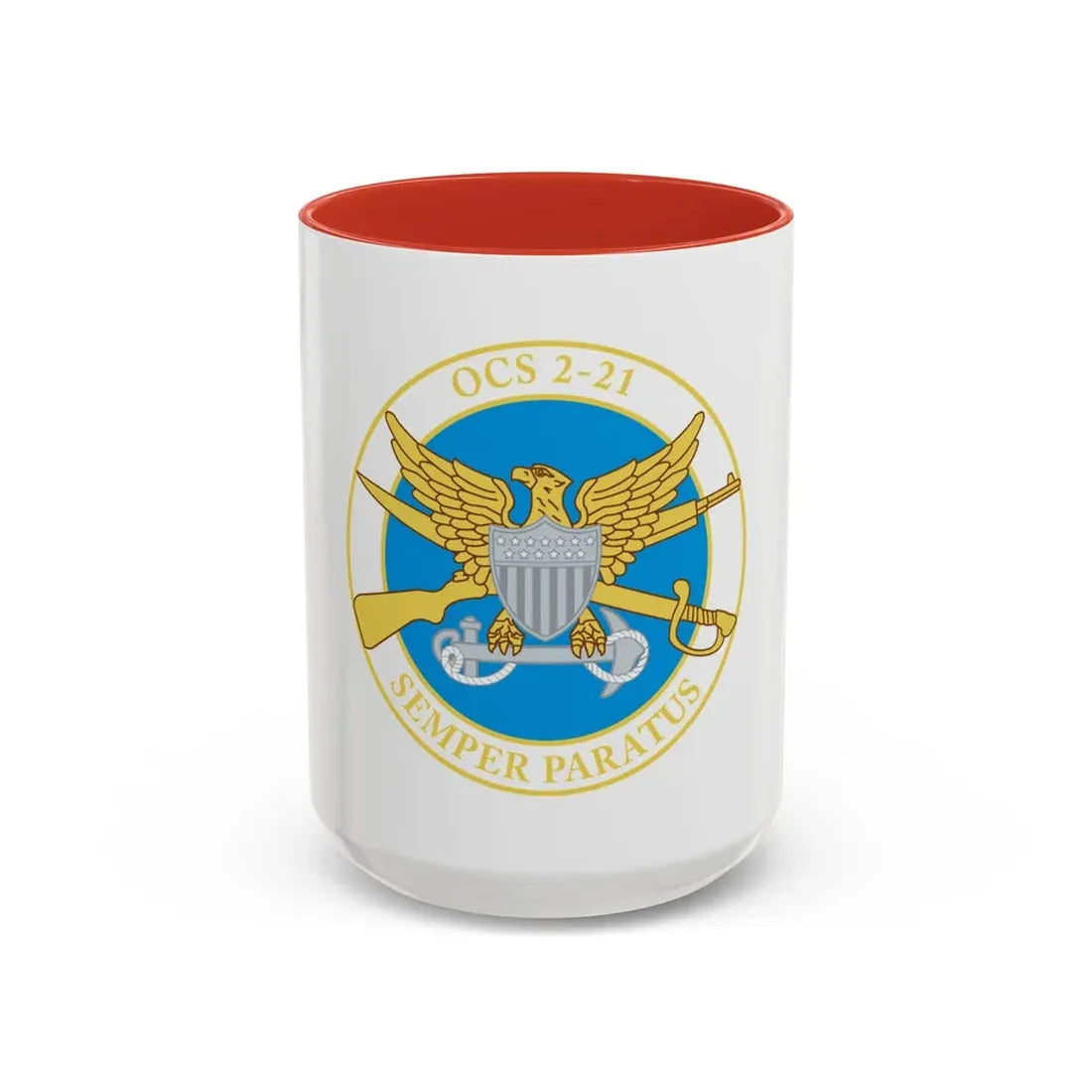 USCG Academy OCS 2 211 (U.S. Coast Guard) Accent Coffee Mug 15oz Red - Go Mug Yourself