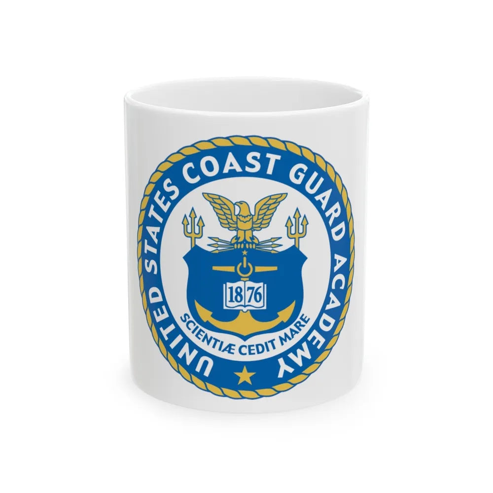 USCG Academy (U.S. Coast Guard) White Coffee Mug-11oz-Go Mug Yourself