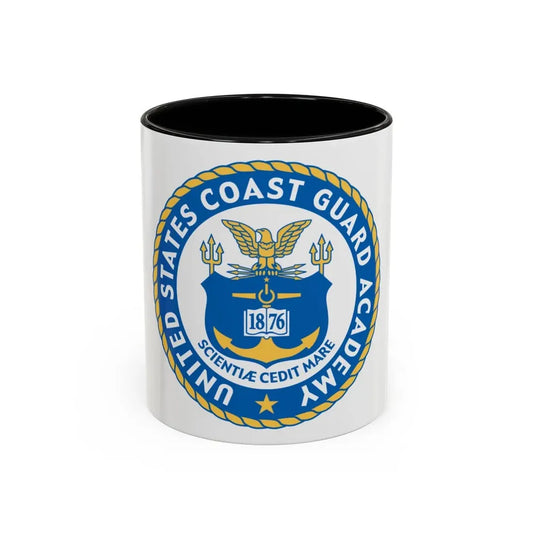 USCG Academy (U.S. Coast Guard) Accent Coffee Mug 11oz Black - Go Mug Yourself