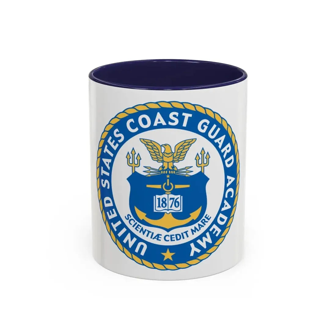 USCG Academy (U.S. Coast Guard) Accent Coffee Mug 11oz Navy - Go Mug Yourself
