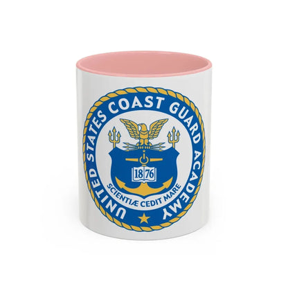 USCG Academy (U.S. Coast Guard) Accent Coffee Mug 11oz Pink - Go Mug Yourself