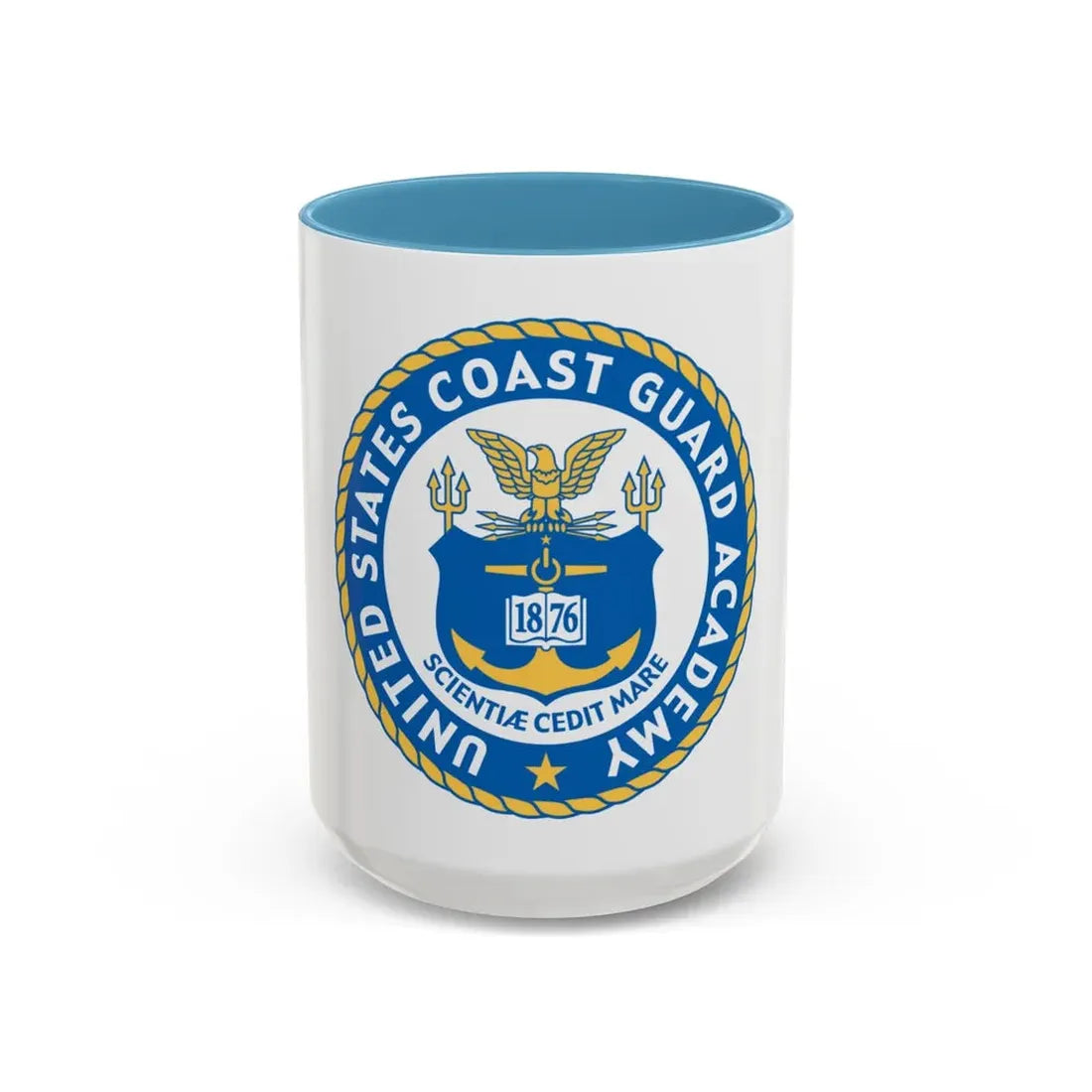 USCG Academy (U.S. Coast Guard) Accent Coffee Mug 15oz Light Blue - Go Mug Yourself