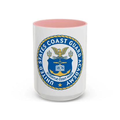 USCG Academy (U.S. Coast Guard) Accent Coffee Mug 15oz Pink - Go Mug Yourself