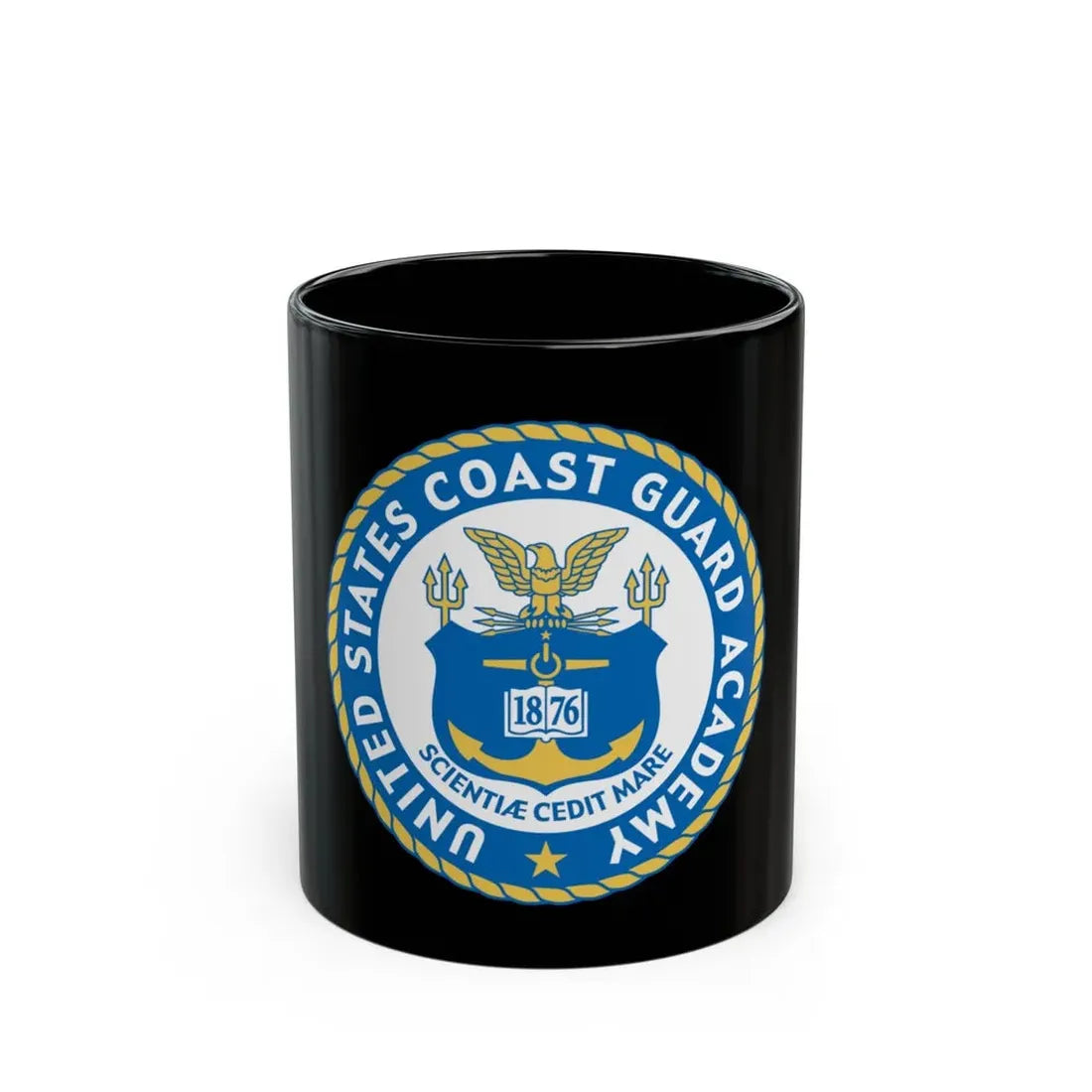 USCG Academy (U.S. Coast Guard) Black Coffee Mug 11oz - Go Mug Yourself