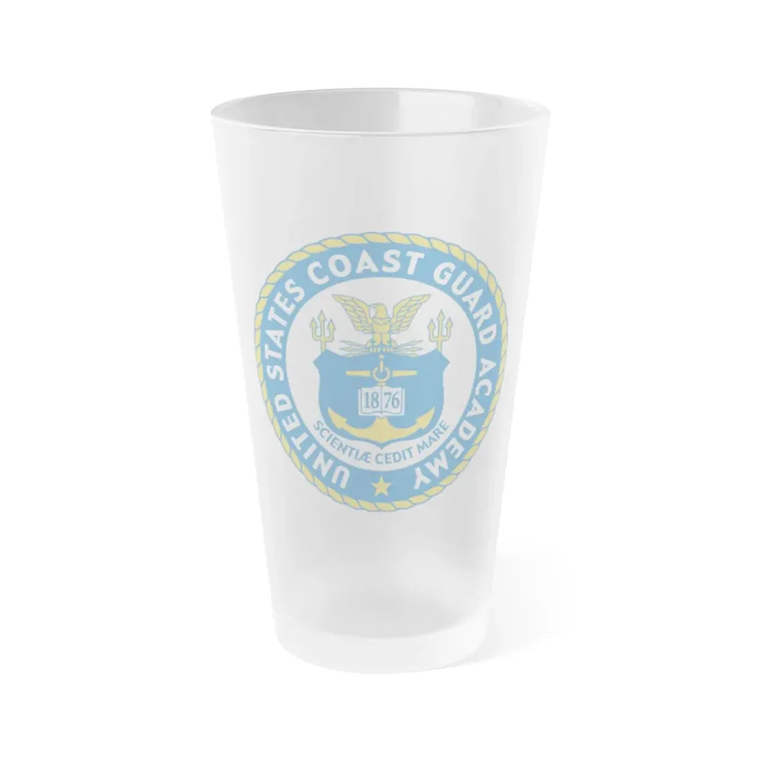 USCG Academy (U.S. Coast Guard) Frosted Pint Glass 16oz Default Title - Go Mug Yourself