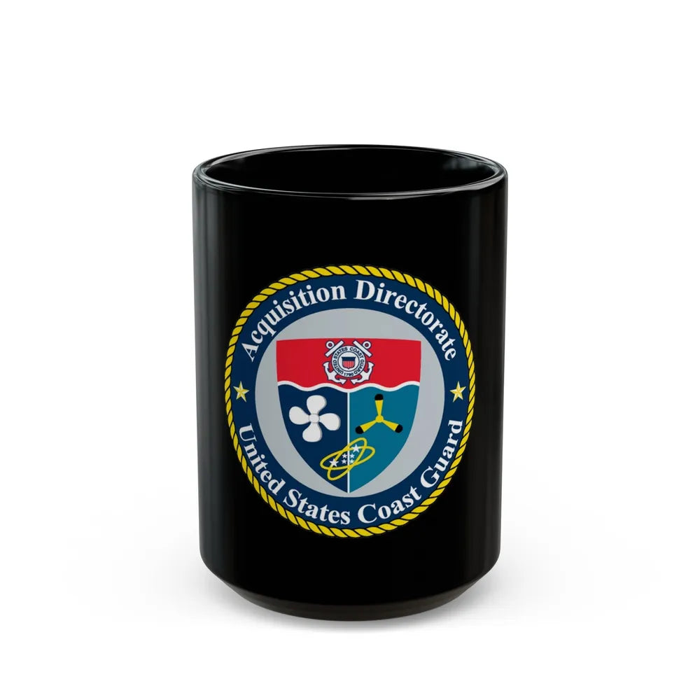 USCG Acquisition Directorate (U.S. Coast Guard) Black Coffee Mug-15oz-Go Mug Yourself