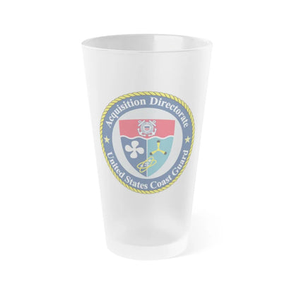 USCG Acquisition Directorate (U.S. Coast Guard) Frosted Pint Glass 16oz-Go Mug Yourself