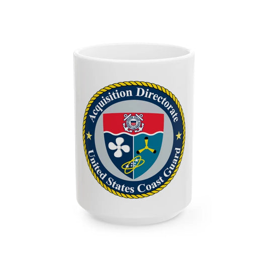 USCG Acquisition Directorate (U.S. Coast Guard) White Coffee Mug-15oz-Go Mug Yourself