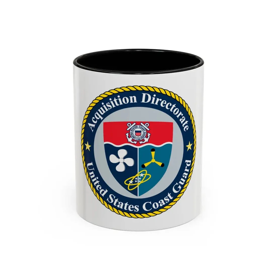 USCG Acquisition Directorate (U.S. Coast Guard) Accent Coffee Mug 11oz Black - Go Mug Yourself