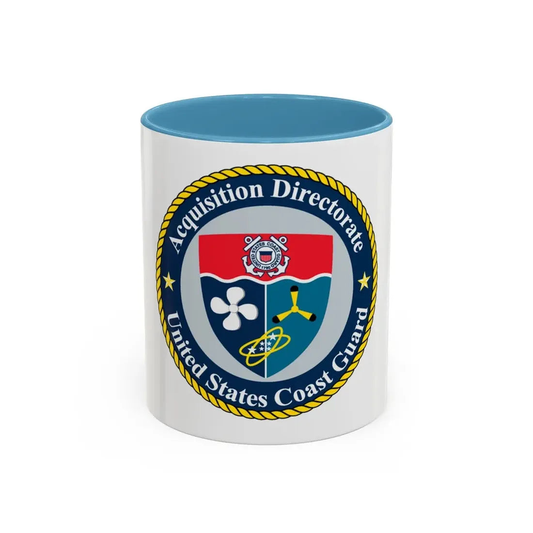USCG Acquisition Directorate (U.S. Coast Guard) Accent Coffee Mug 11oz Light Blue - Go Mug Yourself