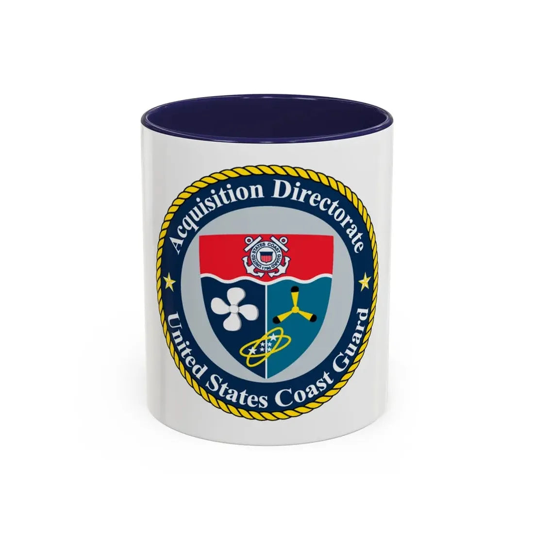 USCG Acquisition Directorate (U.S. Coast Guard) Accent Coffee Mug 11oz Navy - Go Mug Yourself