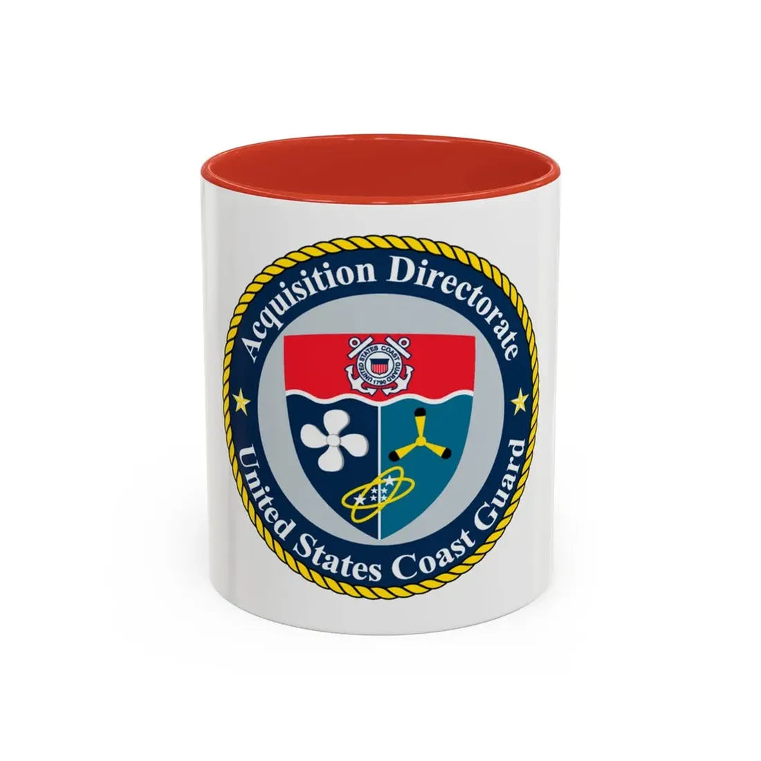 USCG Acquisition Directorate (U.S. Coast Guard) Accent Coffee Mug 11oz Red - Go Mug Yourself