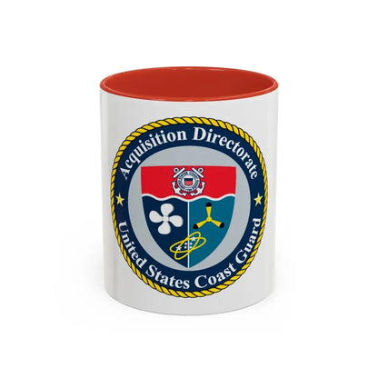USCG Acquisition Directorate (U.S. Coast Guard) Accent Coffee Mug 11oz Red - Go Mug Yourself