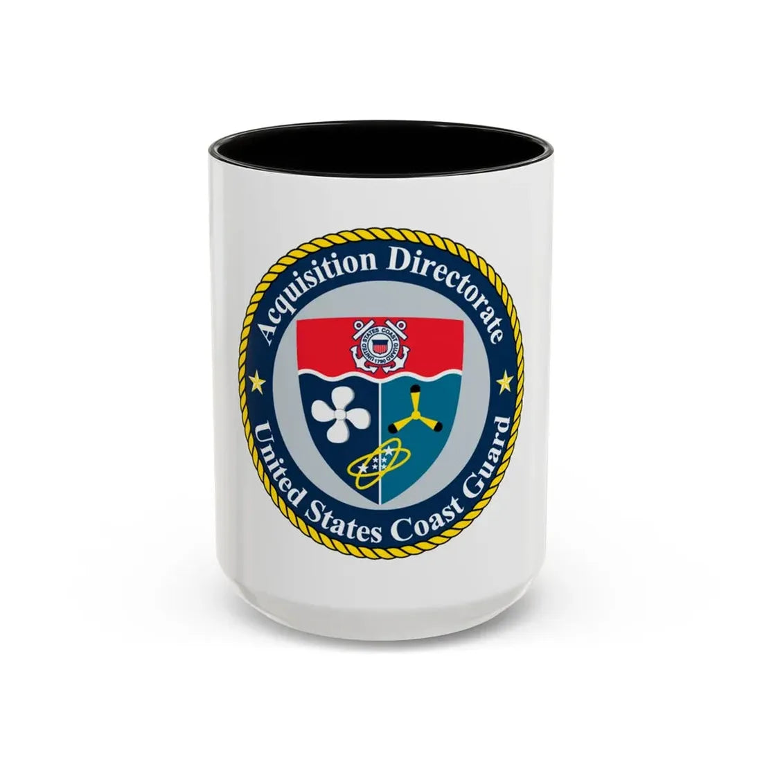 USCG Acquisition Directorate (U.S. Coast Guard) Accent Coffee Mug 15oz Black - Go Mug Yourself