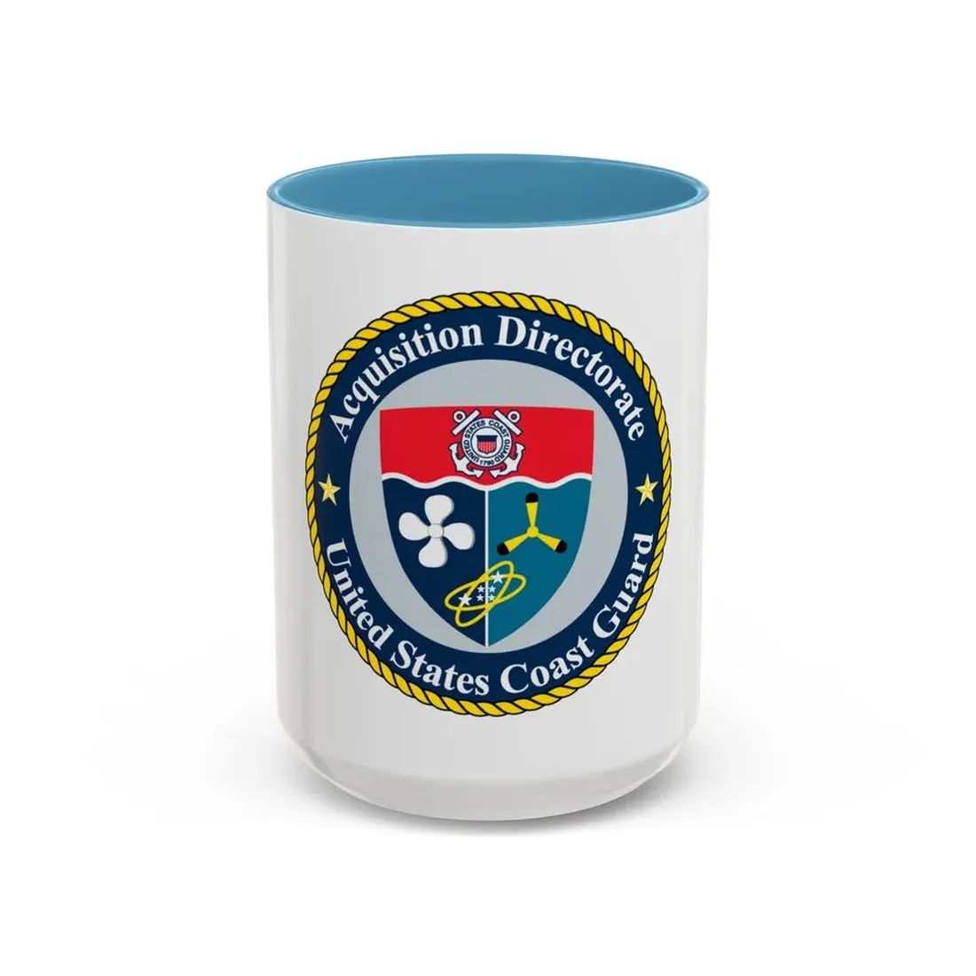 USCG Acquisition Directorate (U.S. Coast Guard) Accent Coffee Mug 15oz Light Blue - Go Mug Yourself