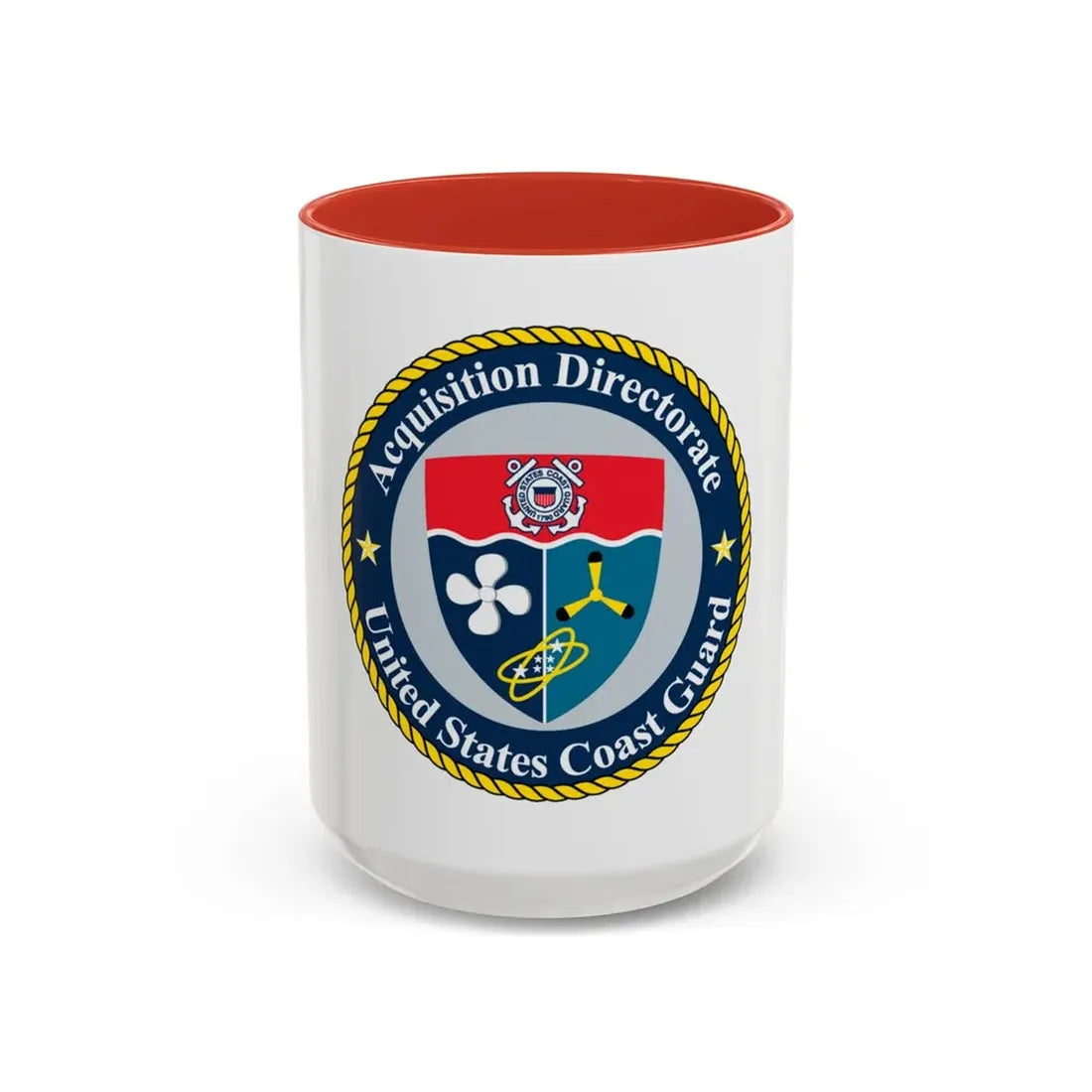 USCG Acquisition Directorate (U.S. Coast Guard) Accent Coffee Mug 15oz Red - Go Mug Yourself