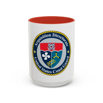 USCG Acquisition Directorate (U.S. Coast Guard) Accent Coffee Mug 15oz Red - Go Mug Yourself