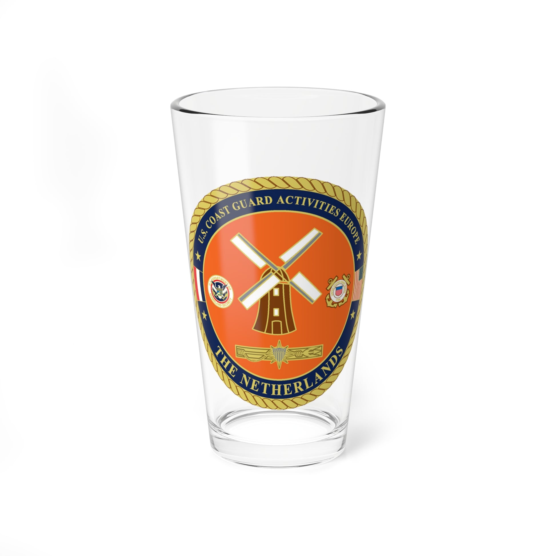 USCG ACTEURO The Netherlands (U.S. Coast Guard) Pint Glass 16oz-16oz-Go Mug Yourself