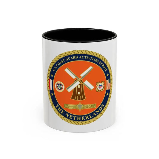 USCG ACTEURO The Netherlands (U.S. Coast Guard) Accent Coffee Mug 11oz Black - Go Mug Yourself