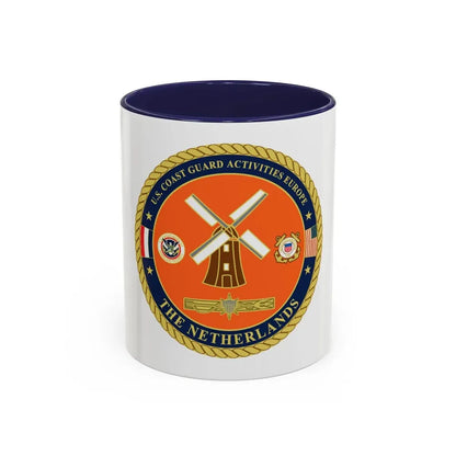 USCG ACTEURO The Netherlands (U.S. Coast Guard) Accent Coffee Mug 11oz Navy - Go Mug Yourself