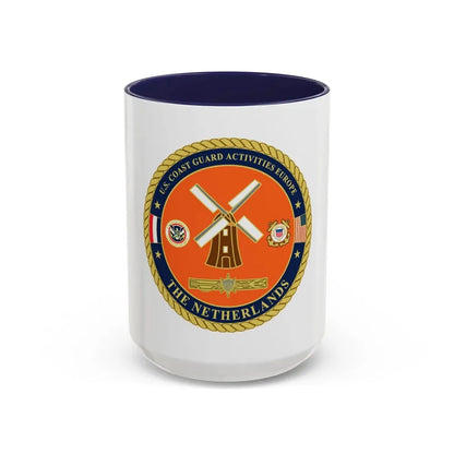 USCG ACTEURO The Netherlands (U.S. Coast Guard) Accent Coffee Mug 15oz Navy - Go Mug Yourself