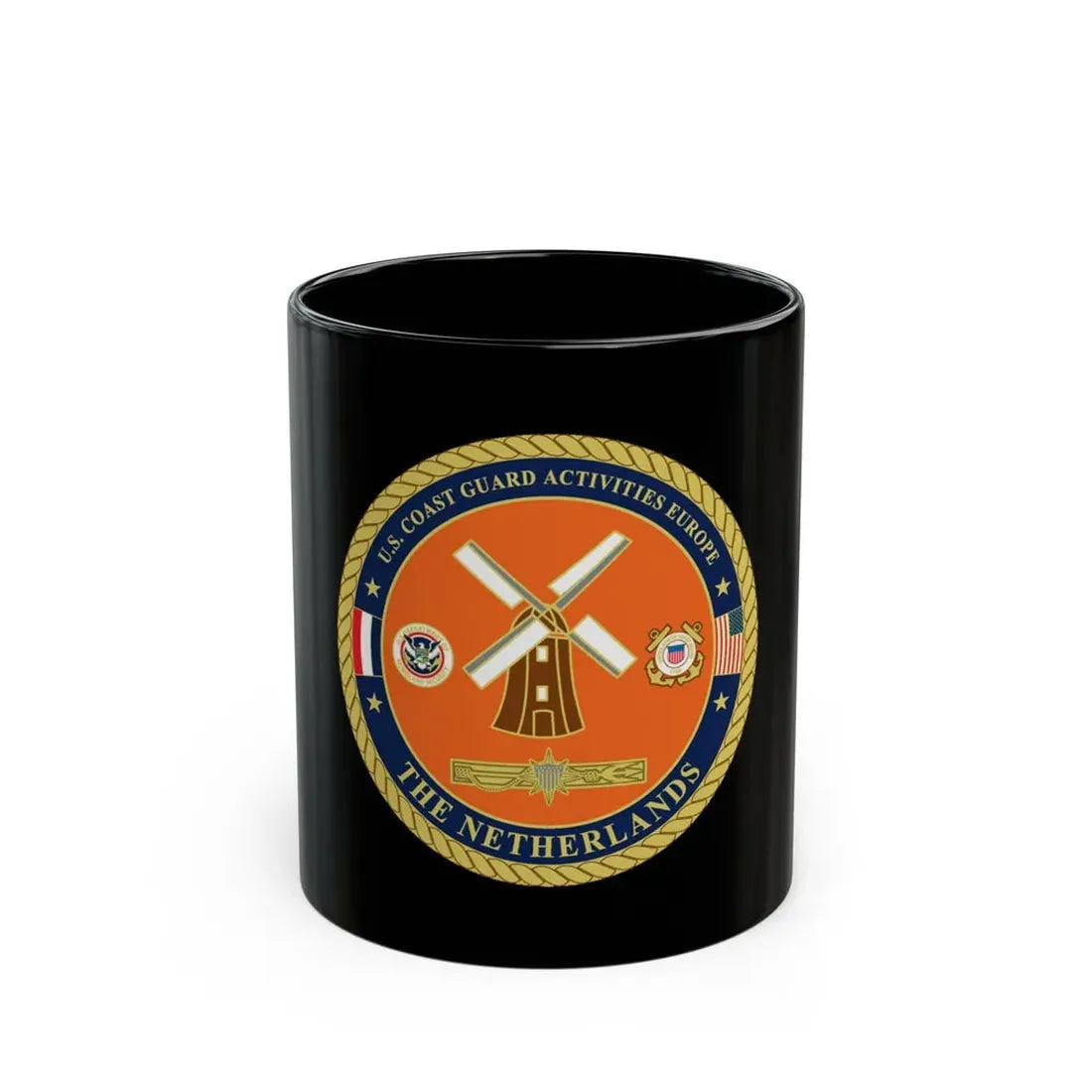 USCG ACTEURO The Netherlands (U.S. Coast Guard) Black Coffee Mug 11oz - Go Mug Yourself