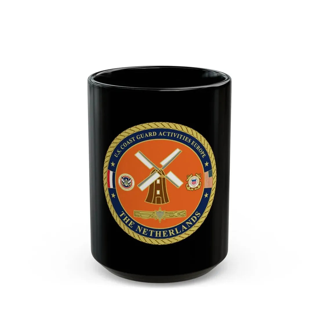 USCG ACTEURO The Netherlands (U.S. Coast Guard) Black Coffee Mug - Go Mug Yourself