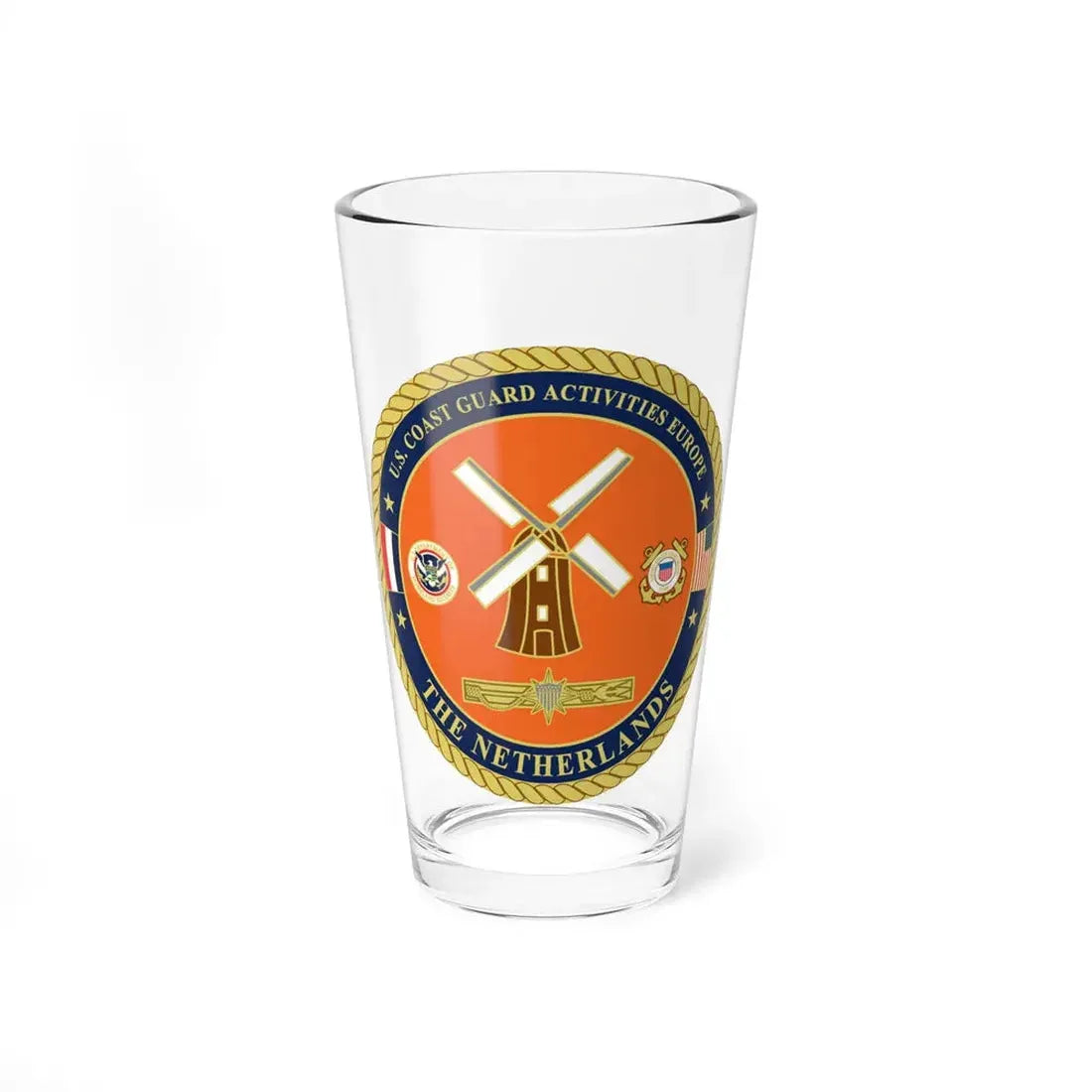USCG ACTEURO The Netherlands (U.S. Coast Guard) Pint Glass 16oz 16oz - Go Mug Yourself