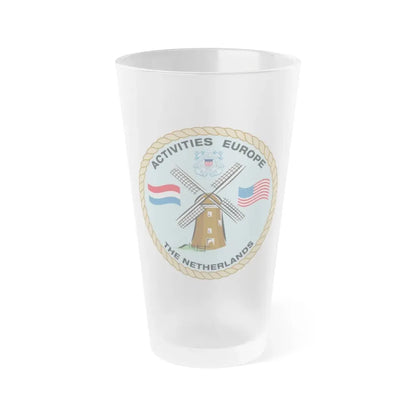 USCG Activities Europe the Netherlands (U.S. Coast Guard) Frosted Pint Glass 16oz Default Title - Go Mug Yourself