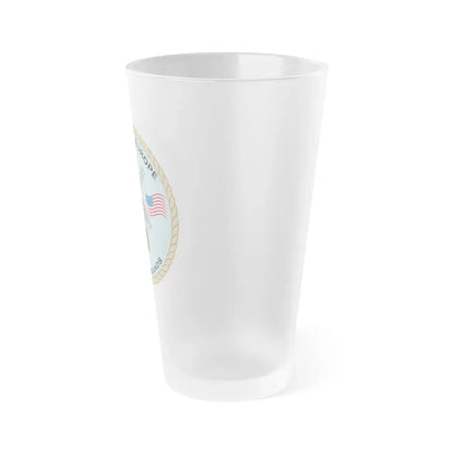 USCG Activities Europe the Netherlands (U.S. Coast Guard) Frosted Pint Glass 16oz - Go Mug Yourself