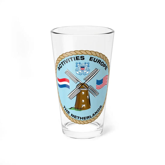 USCG Activities Europe the Netherlands (U.S. Coast Guard) Pint Glass 16oz 16oz - Go Mug Yourself