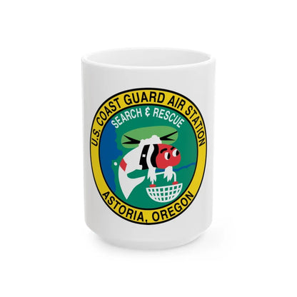 USCG Air Station Astoria (U.S. Coast Guard) White Coffee Mug-15oz-Go Mug Yourself