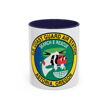 USCG Air Station Astoria (U.S. Coast Guard) Accent Coffee Mug 11oz Navy - Go Mug Yourself