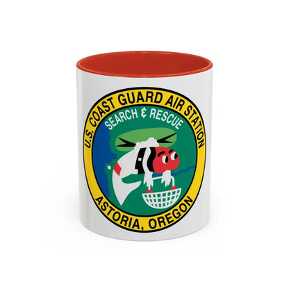 USCG Air Station Astoria (U.S. Coast Guard) Accent Coffee Mug 11oz Red - Go Mug Yourself