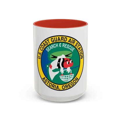 USCG Air Station Astoria (U.S. Coast Guard) Accent Coffee Mug 15oz Red - Go Mug Yourself