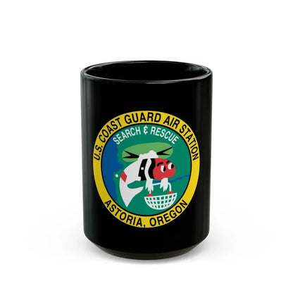 USCG Air Station Astoria (U.S. Coast Guard) Black Coffee Mug 15oz - Go Mug Yourself