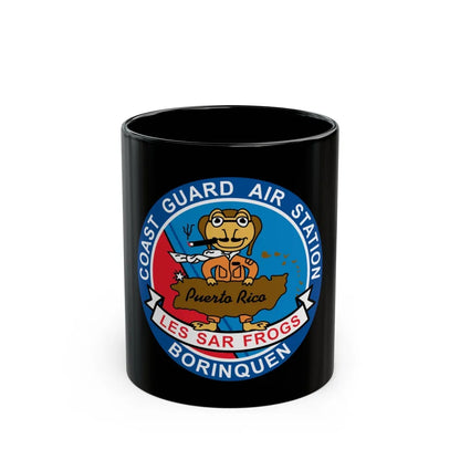 USCG Air Station Borinquen Les SAR Frog (U.S. Coast Guard) Black Coffee Mug-11oz-Go Mug Yourself