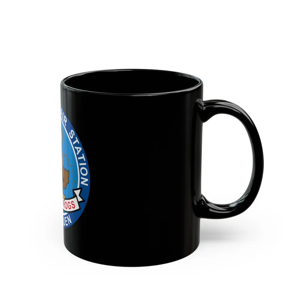 USCG Air Station Borinquen Les SAR Frog (U.S. Coast Guard) Black Coffee Mug-Go Mug Yourself